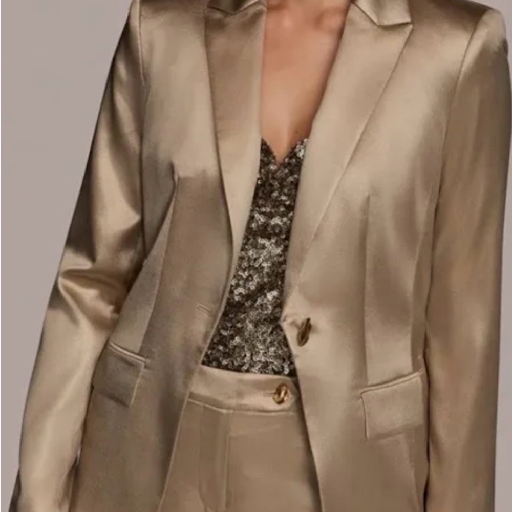 Donna Karan One Button Blazer - image 1